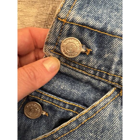 Vintage 90's Disney Mickey & Co Denim Bib Short Overalls Size 10 Unisex Classic - Picture 6 of 15